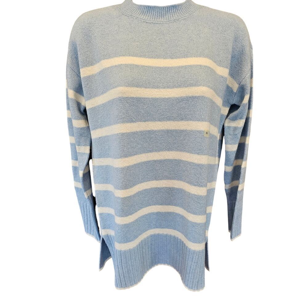 NWT ann taylor striped XS oversized mock neck sweater career preppy casual new